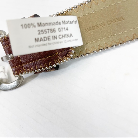 NWT Relic Shotbead Faux Leather Jean Belt Brown Sz S - Picture 10 of 11